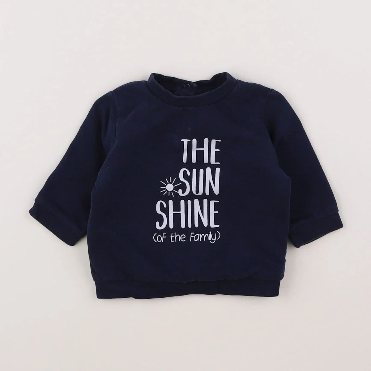 Vertbaudet - sweat bleu, blanc - 3 mois
