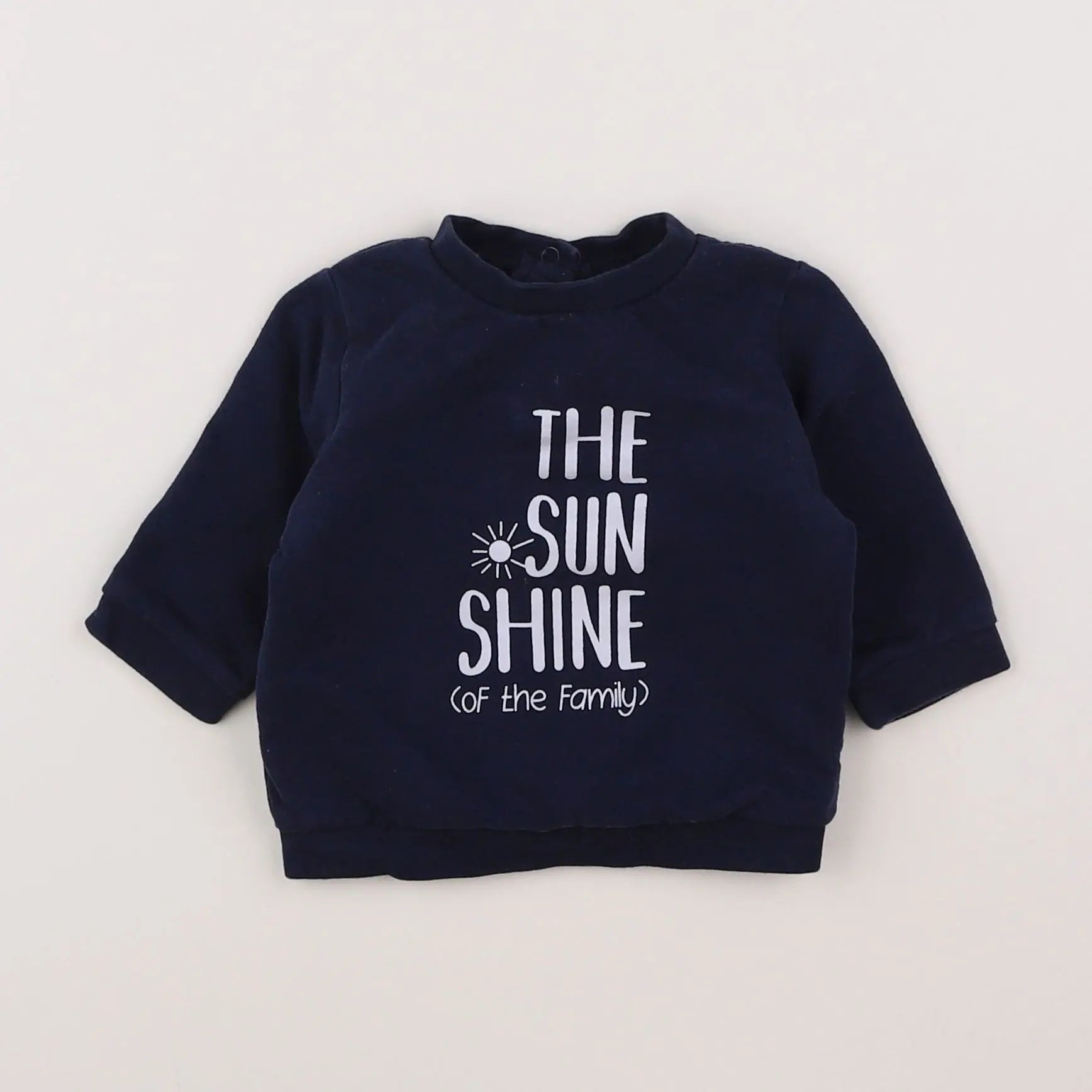 Vertbaudet - sweat bleu, blanc - 3 mois