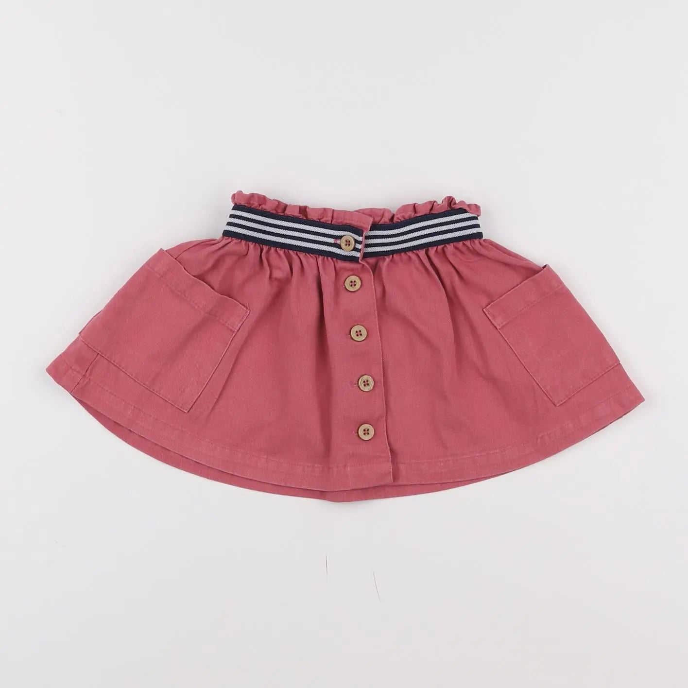 Vertbaudet - jupe rose, bleu, blanc - 18 mois