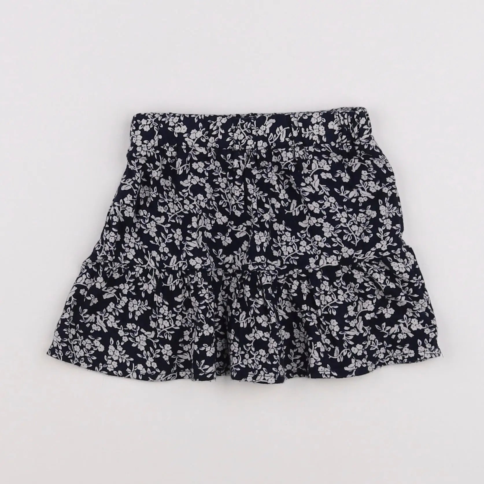 Vertbaudet - jupe blanc, noir - 2 ans