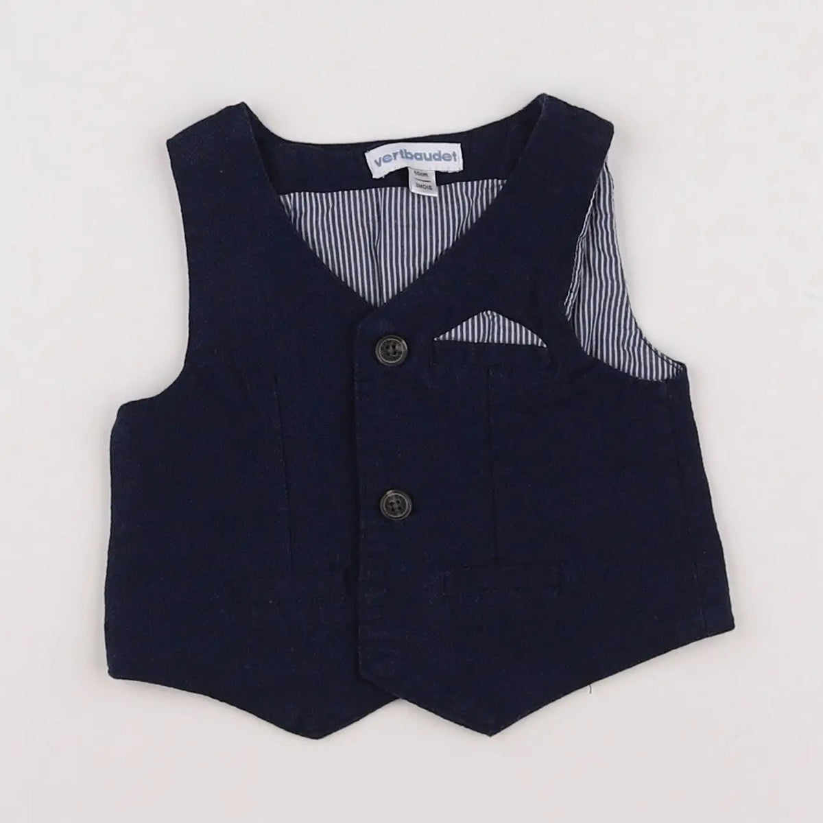 Vertbaudet - gilet bleu - 3 mois