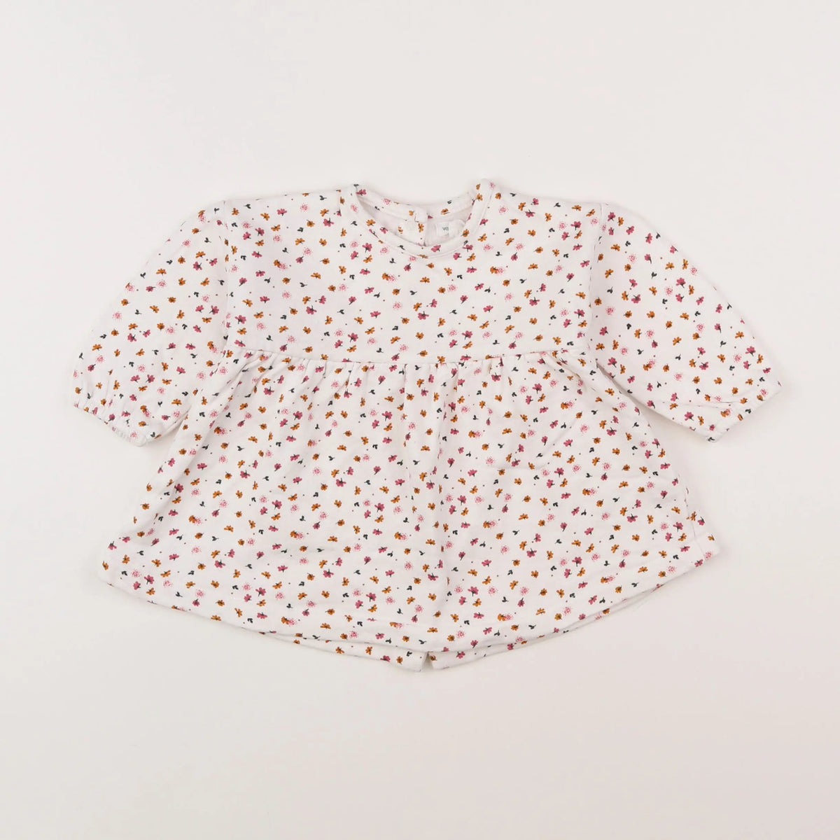 Vertbaudet - robe blanc, multicolore - 9 mois