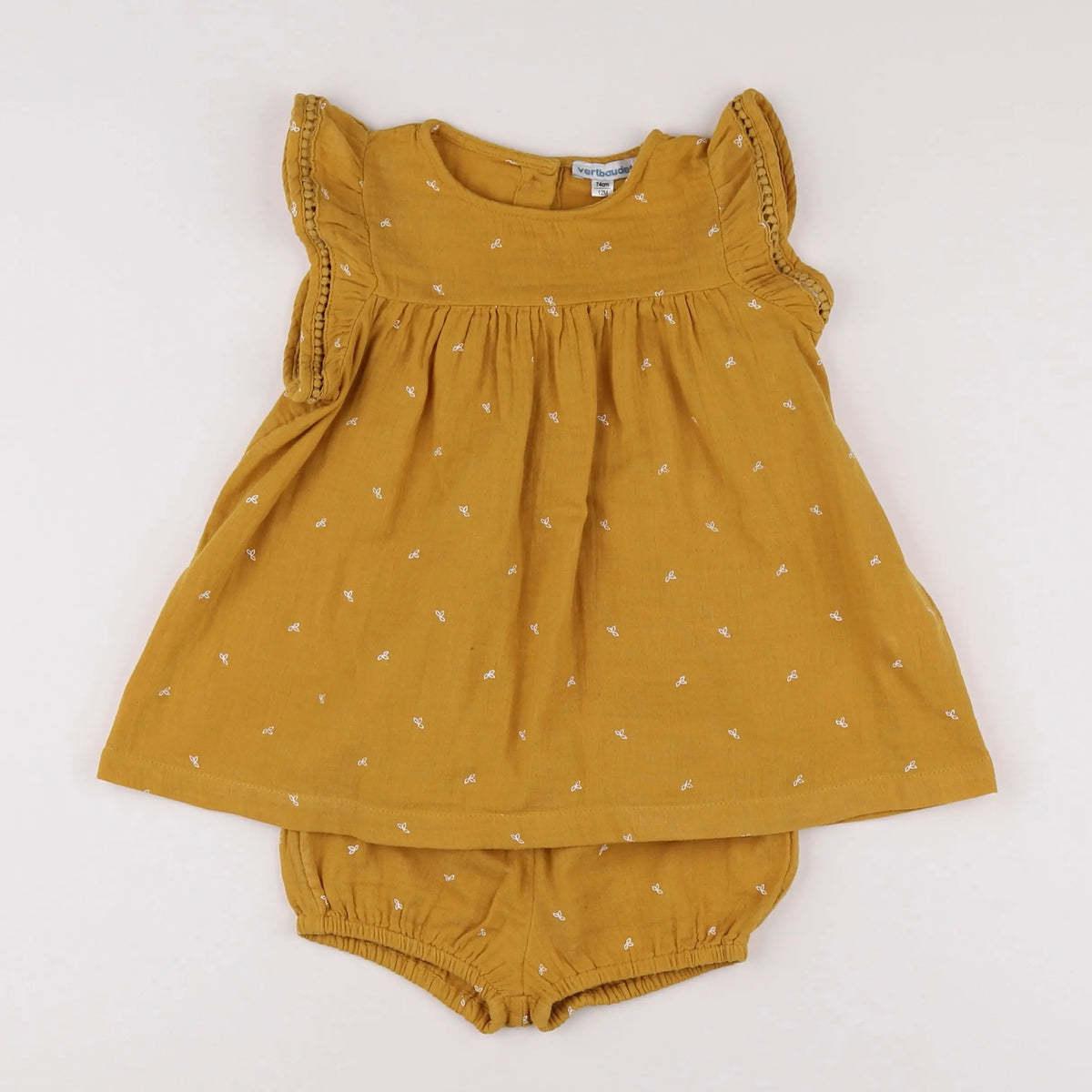 Vertbaudet - robe jaune - 12 mois