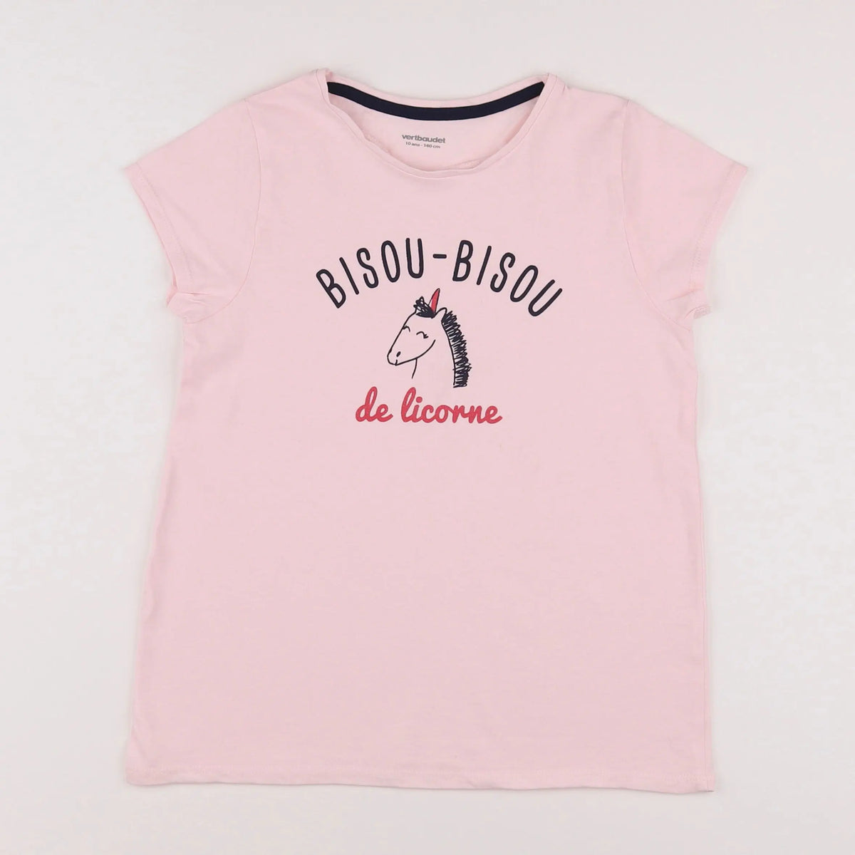 Vertbaudet - tee-shirt rose - 10 ans