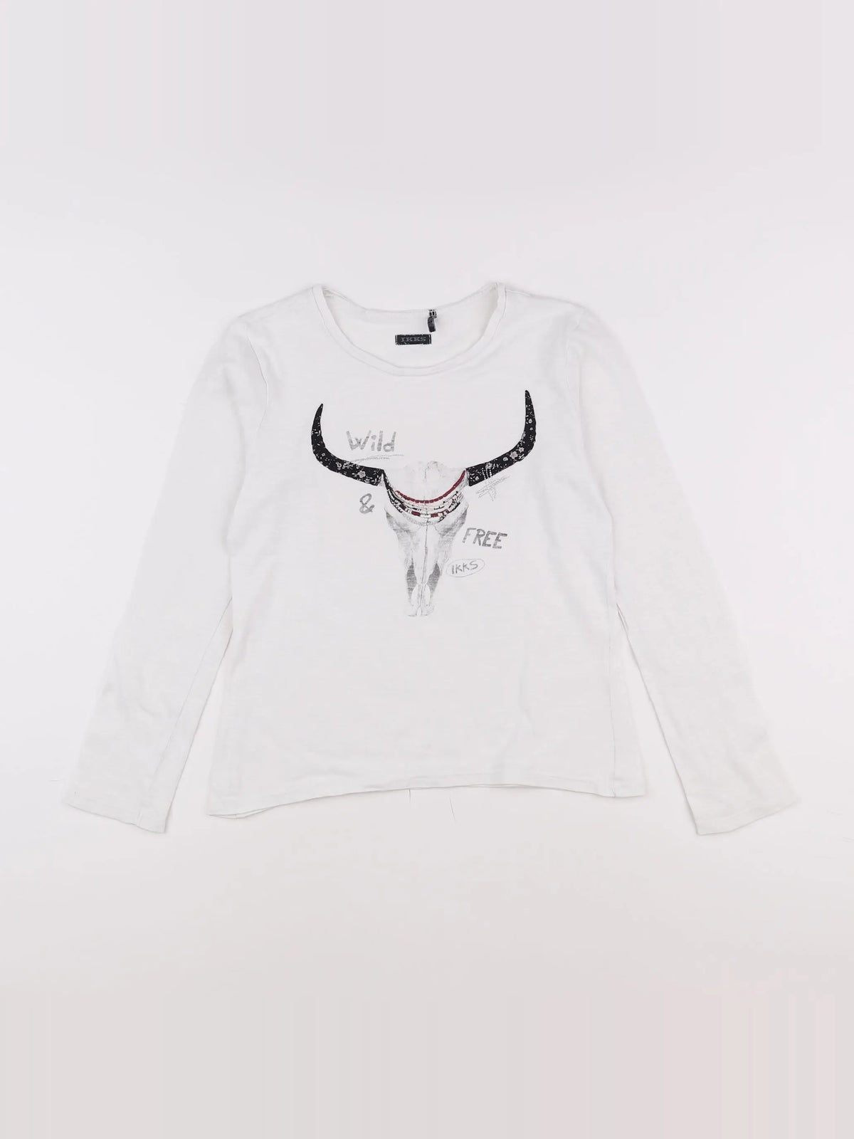 IKKS - tee-shirt blanc - 10 ans