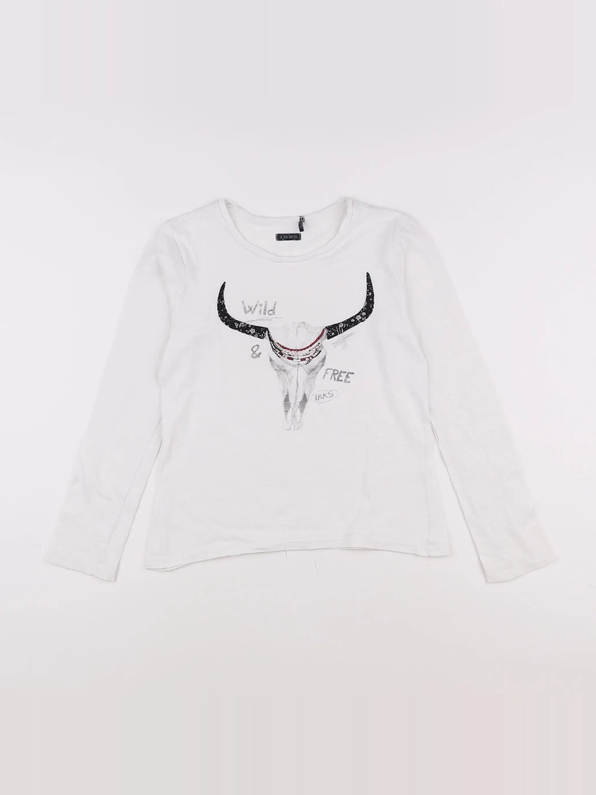 IKKS - tee-shirt blanc - 10 ans