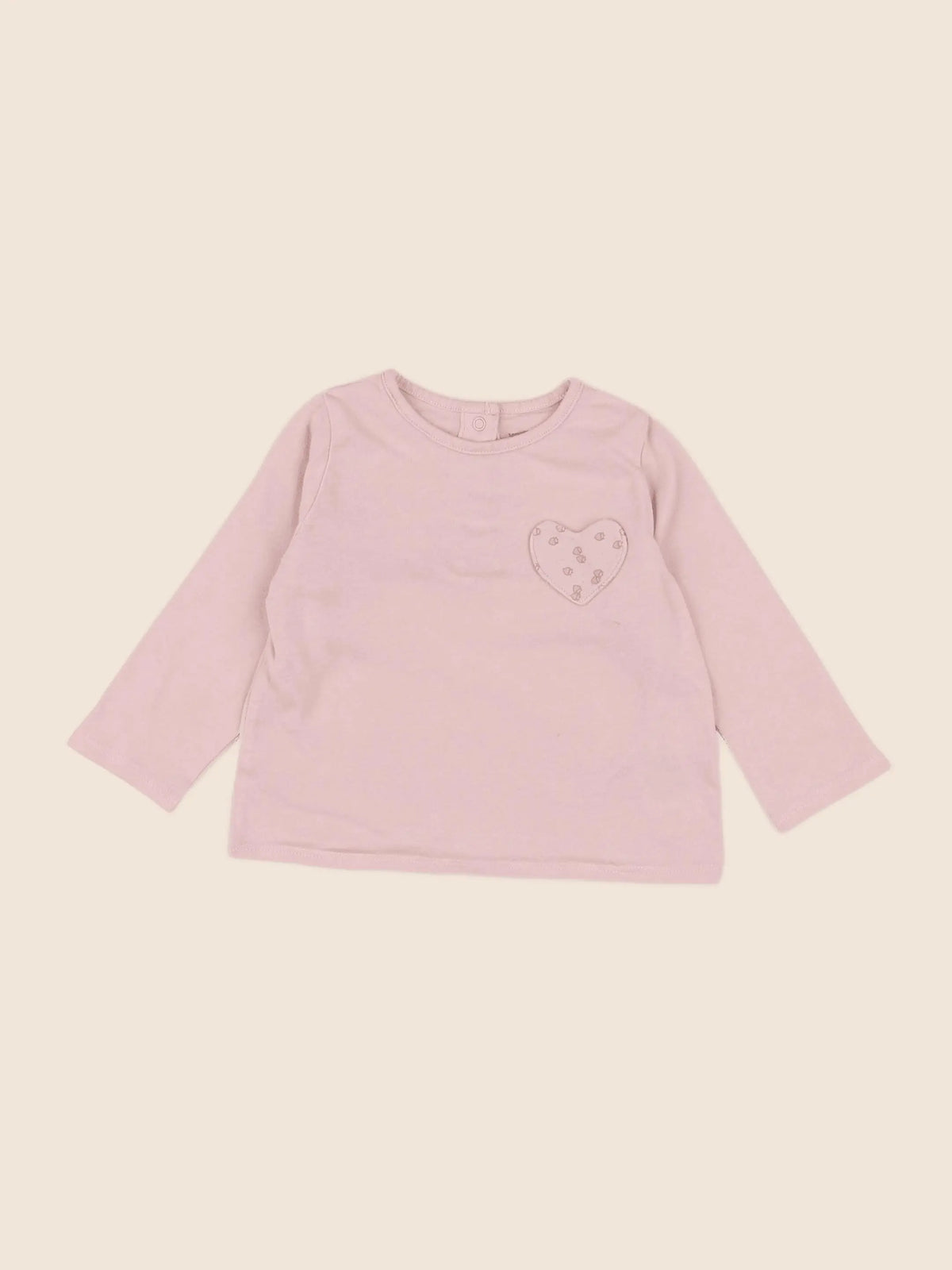 Vertbaudet - tee-shirt rose, or - 12 mois