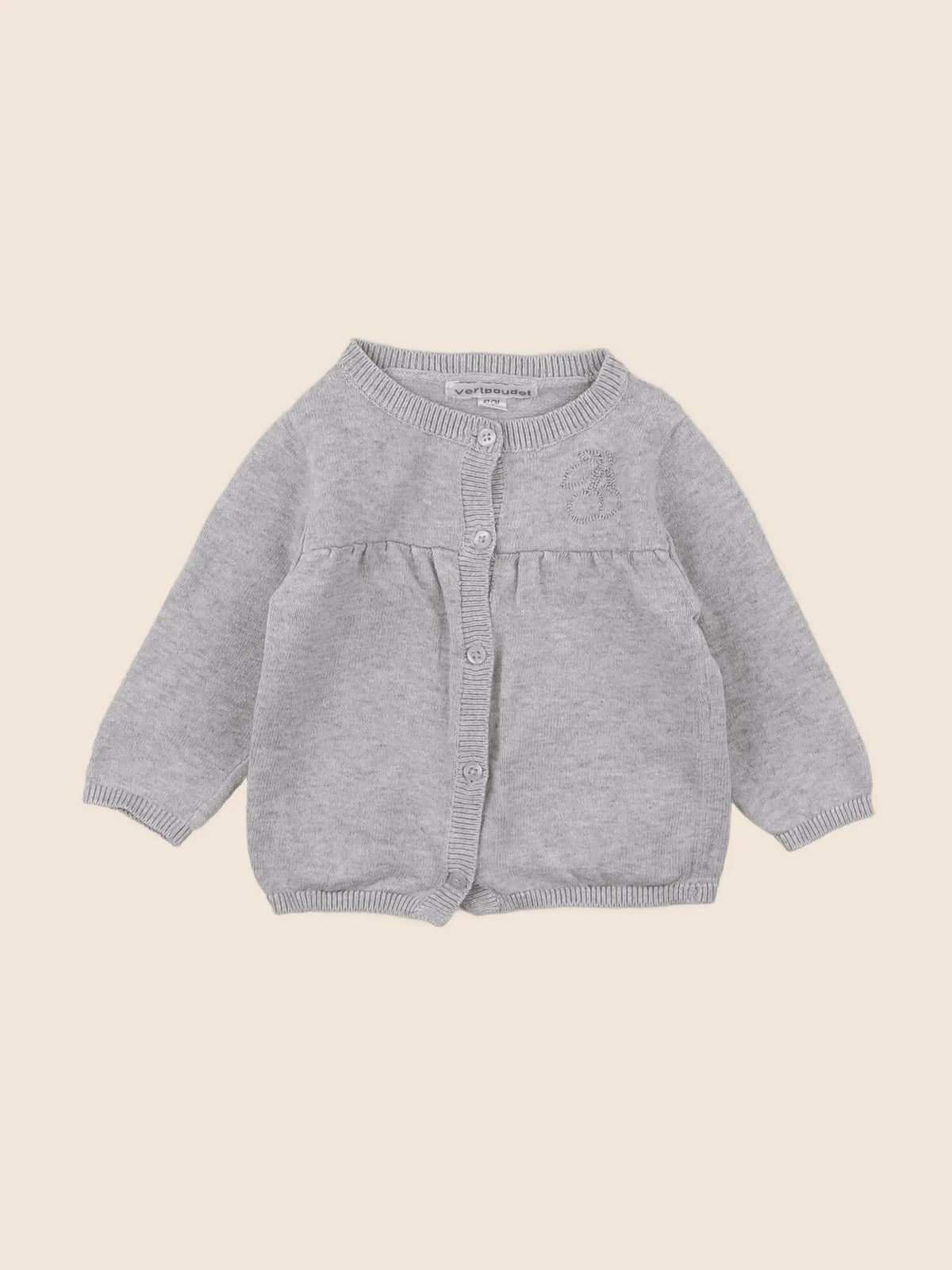 Vertbaudet - gilet gris - 6 mois