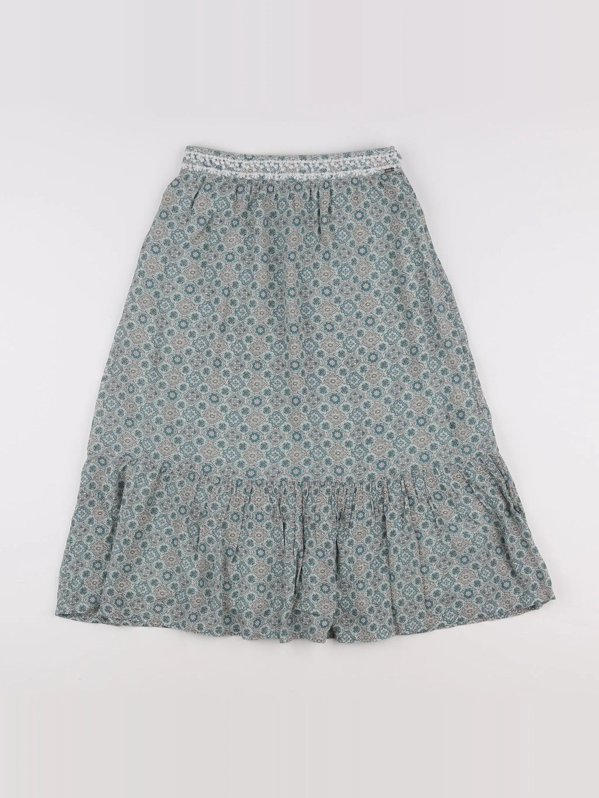 IKKS - jupe vert, bleu - 8 ans