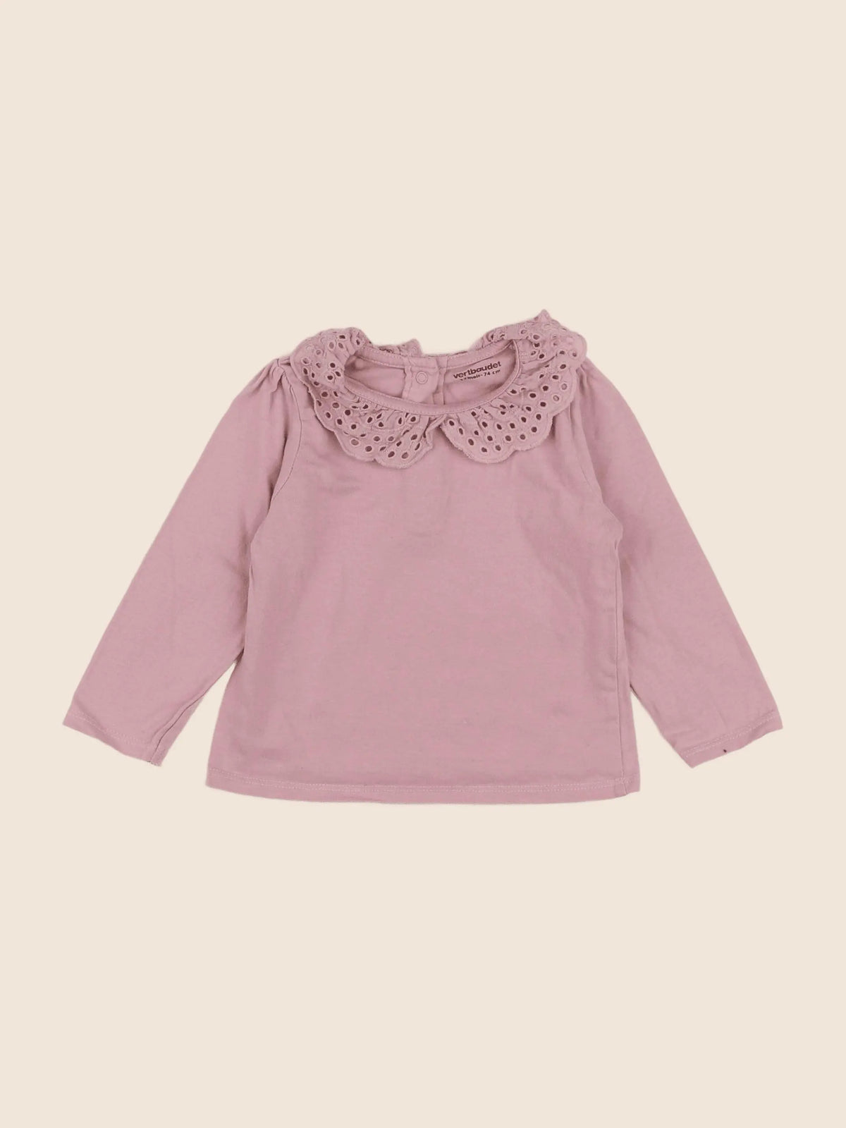 Vertbaudet - tee-shirt rose - 12 mois