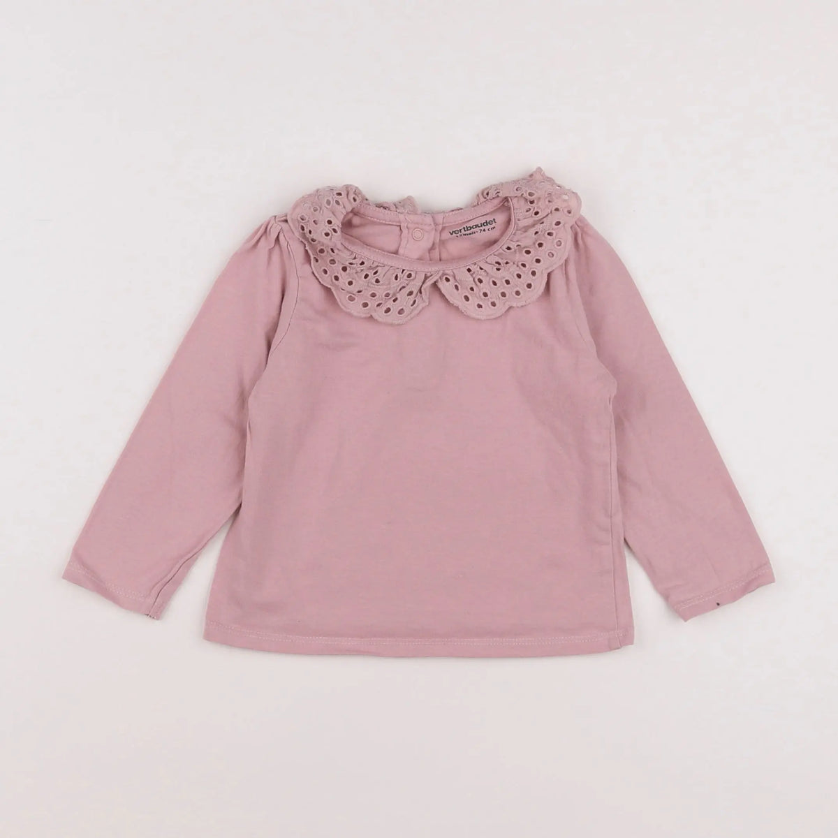 Vertbaudet - tee-shirt rose - 12 mois