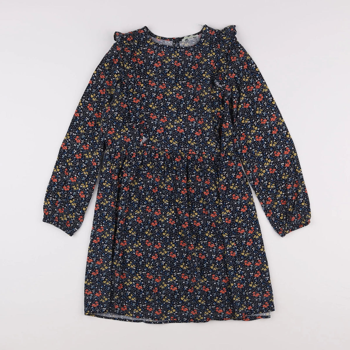 Vertbaudet - robe bleu, multicolore - 10 ans
