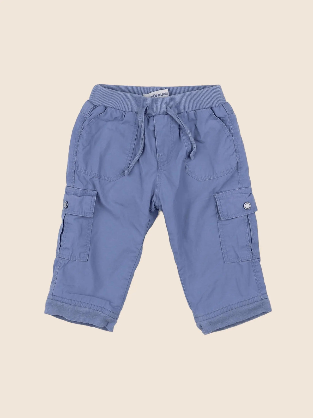 Vertbaudet - pantalon doublé bleu - 6 mois