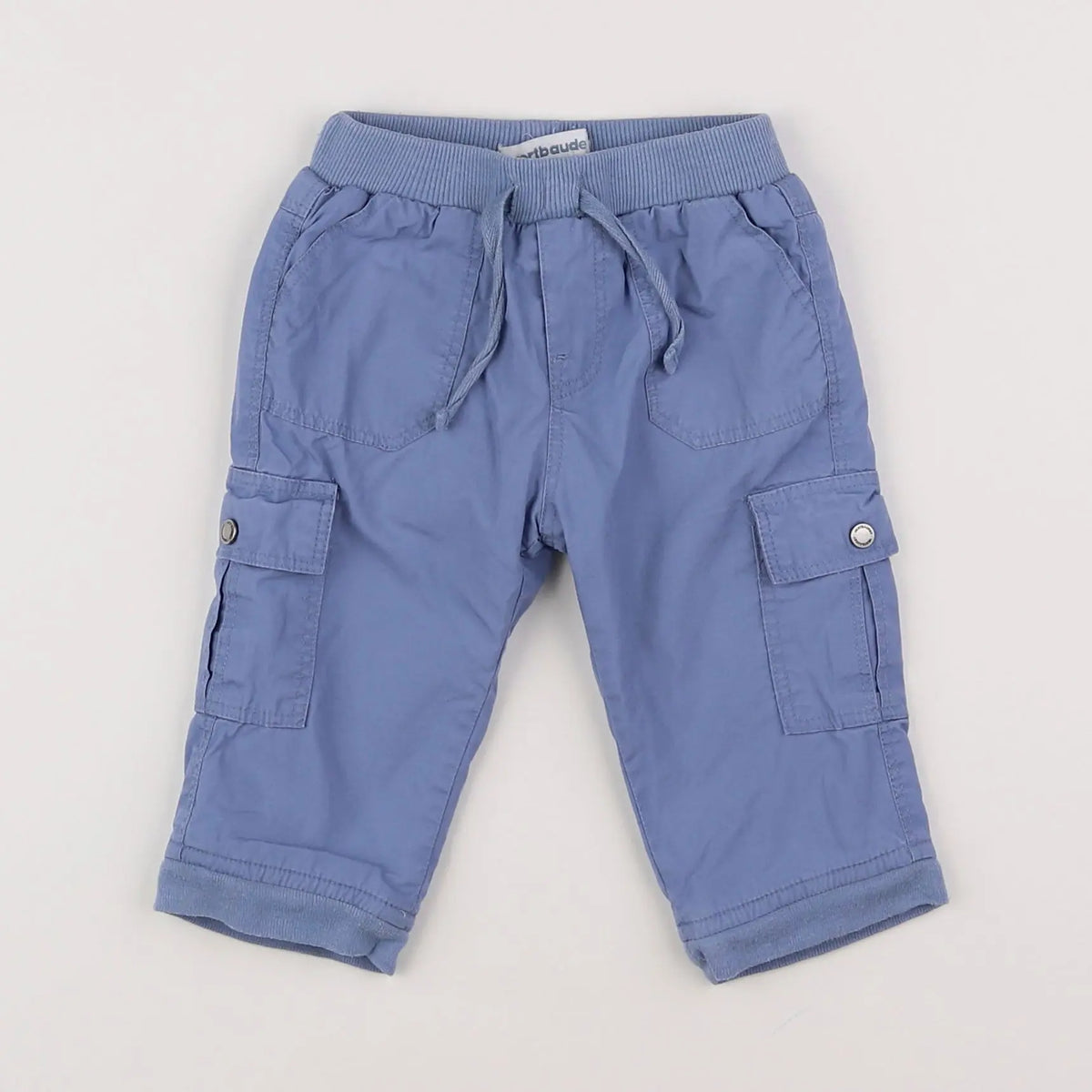 Vertbaudet - pantalon doublé bleu - 6 mois