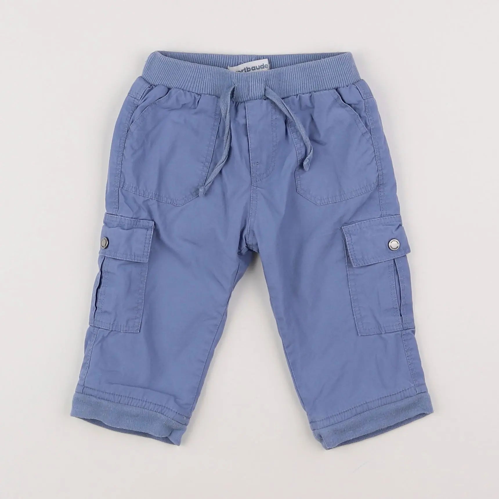 Vertbaudet - pantalon doublé bleu - 6 mois