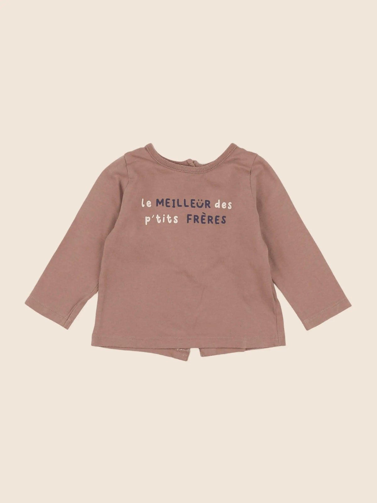 Vertbaudet - tee-shirt marron - 6 mois