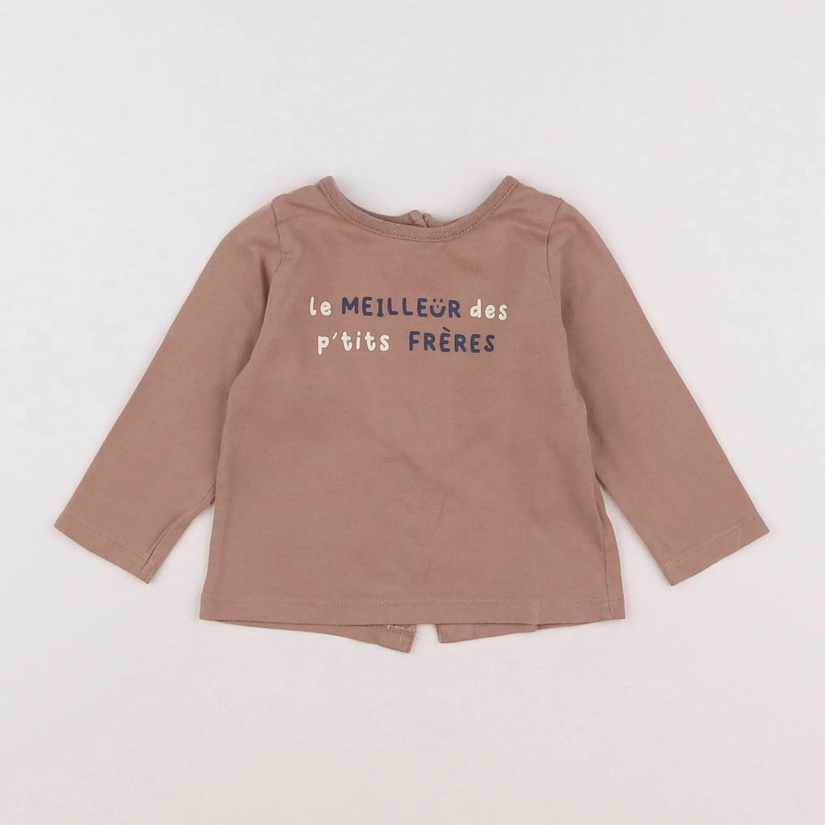 Vertbaudet - tee-shirt marron - 6 mois