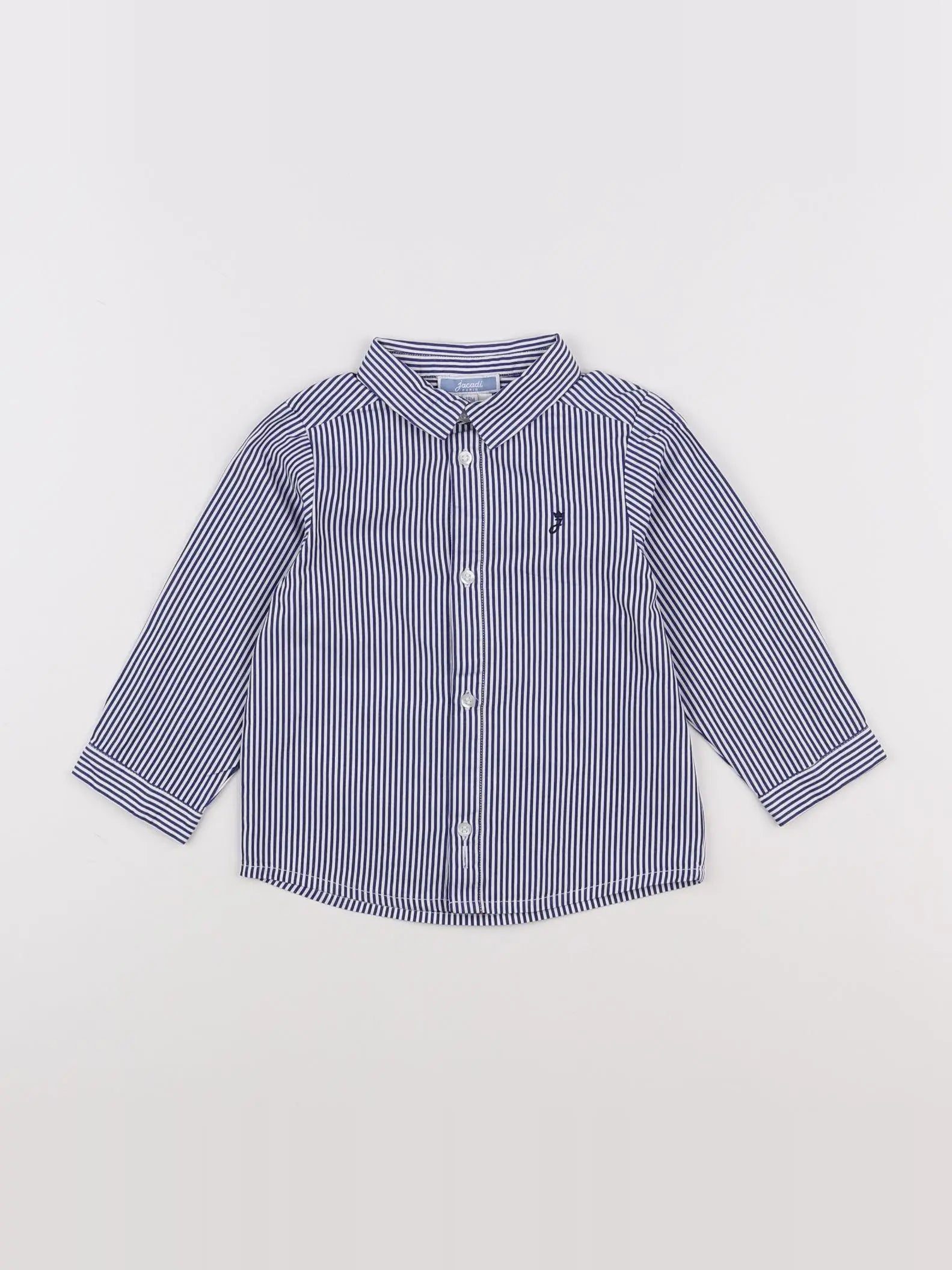 Jacadi - chemise blanc, bleu - 18 mois