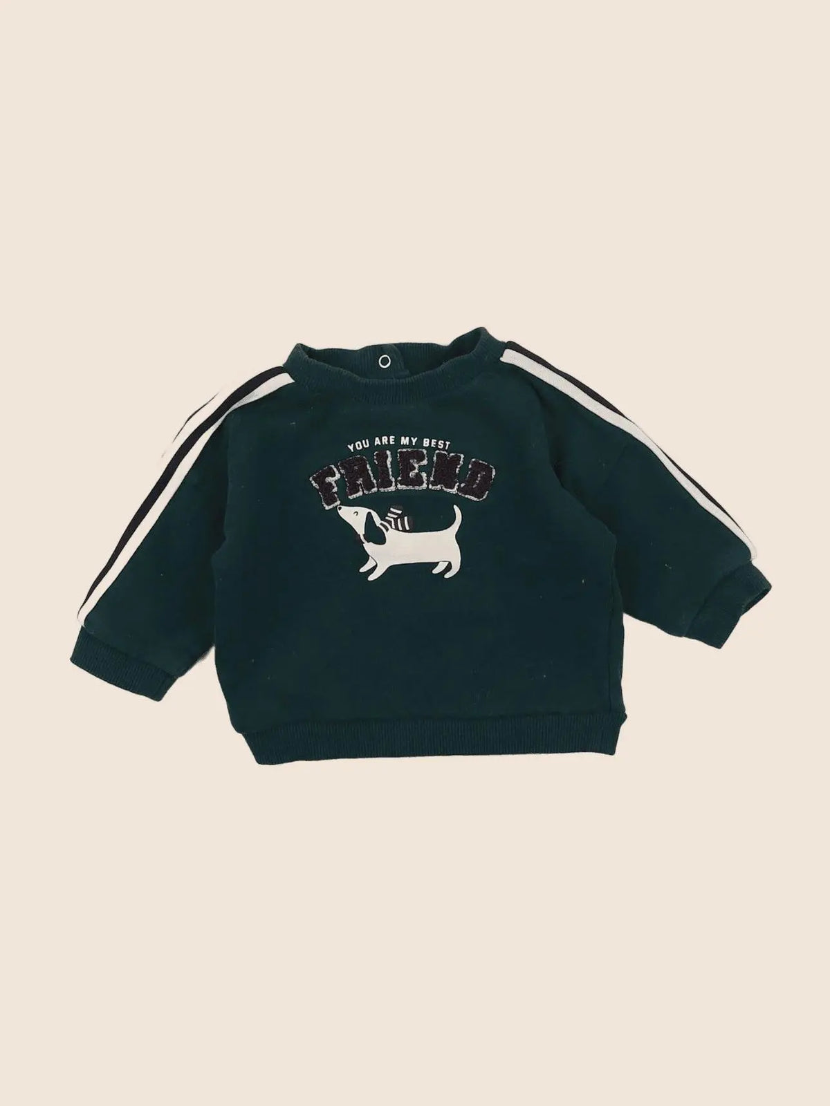 Vertbaudet - sweat vert - 3 mois
