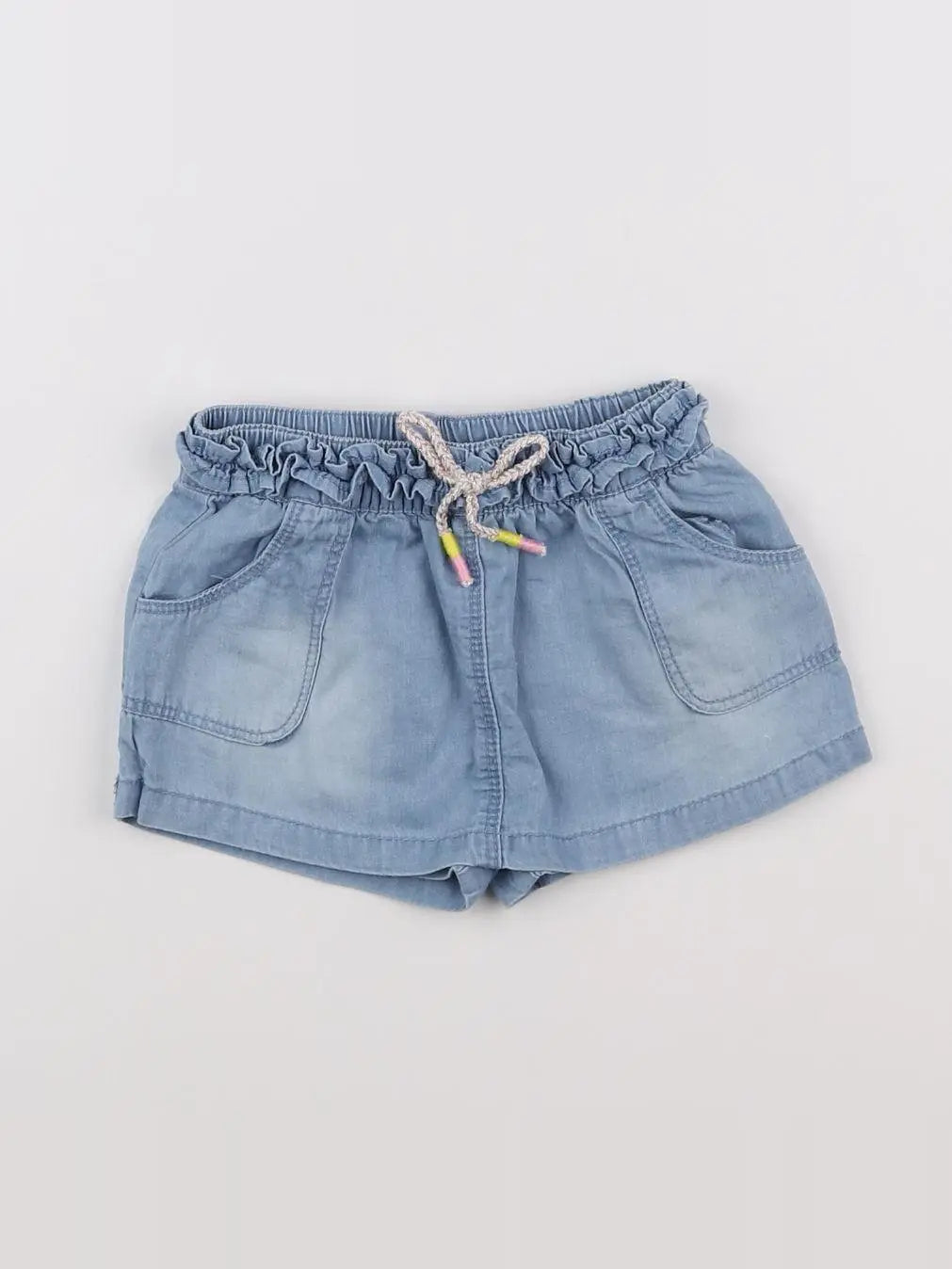 Vertbaudet - jupe short bleu - 12 mois