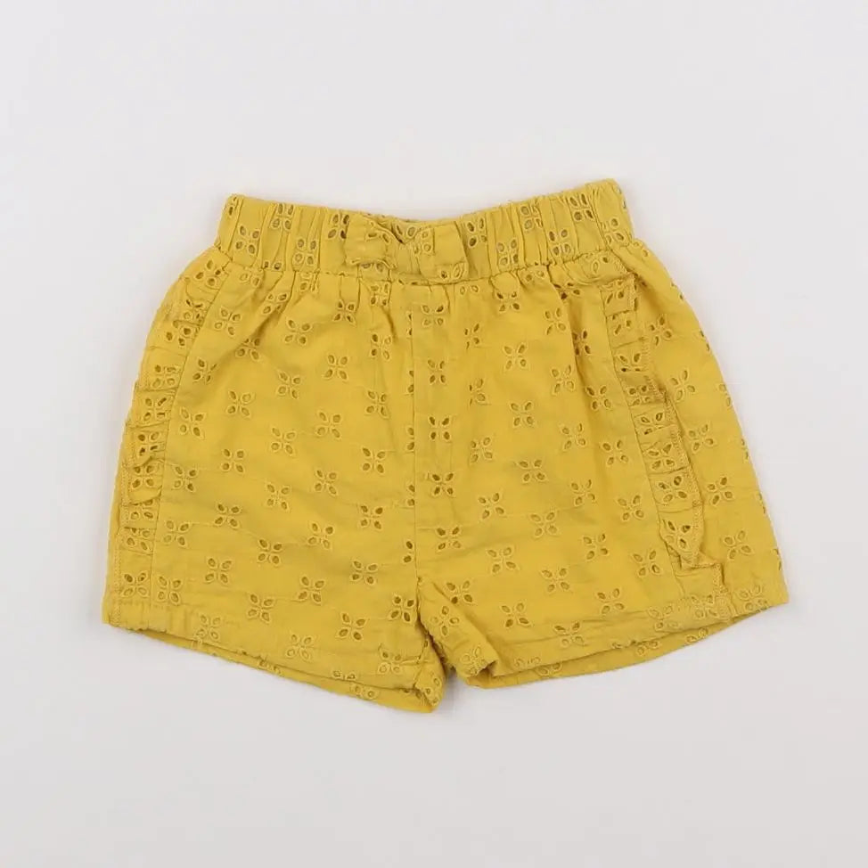 Vertbaudet - short jaune - 12 mois