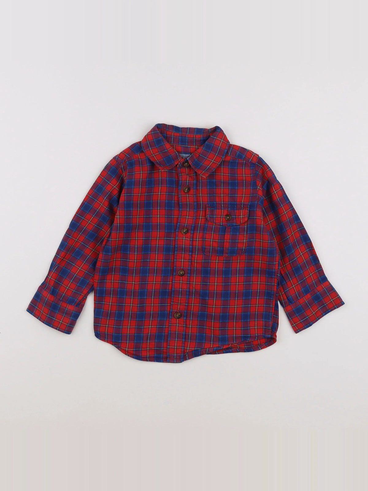 GAP - chemise bleu, rouge - 2 ans