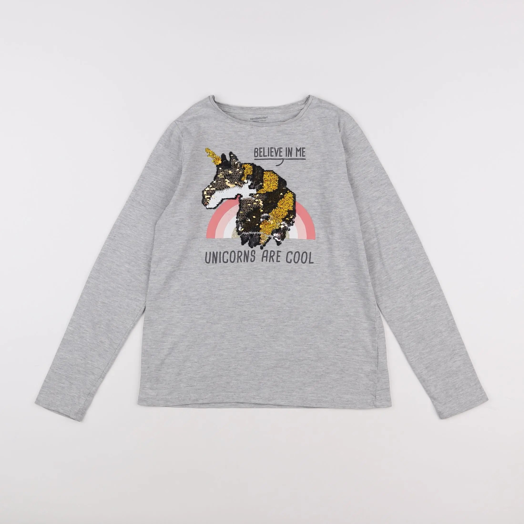 Vertbaudet - tee-shirt gris - 9 ans