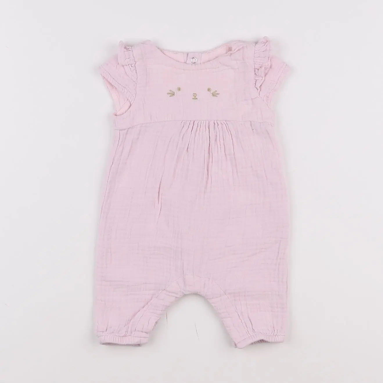 Vertbaudet - combinaison rose - 1 mois