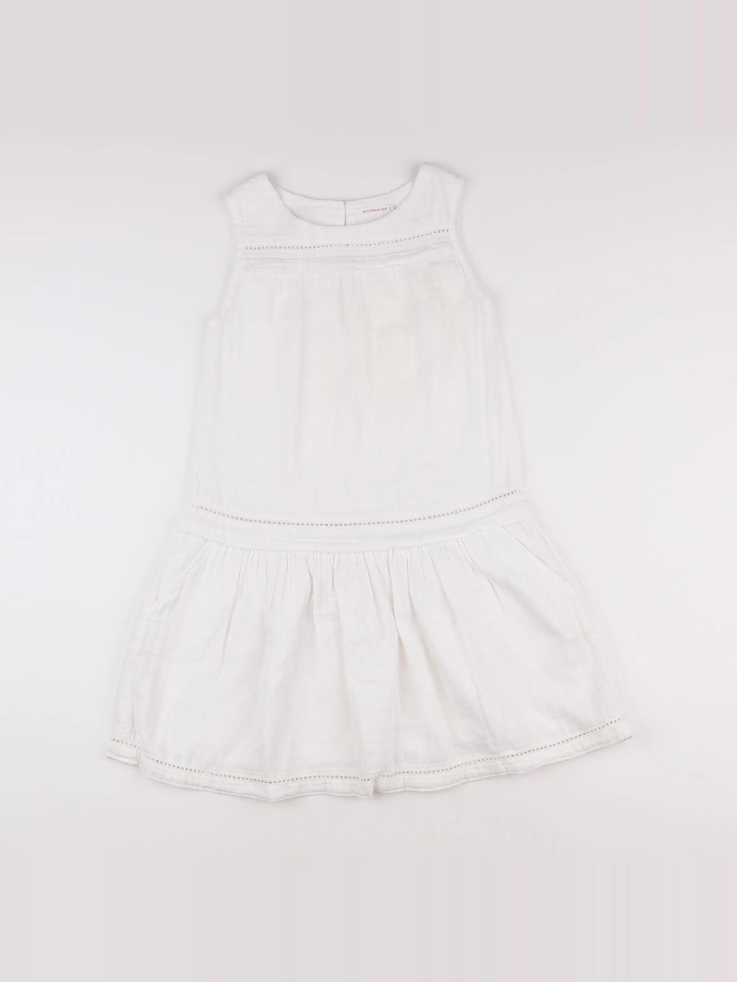 Monoprix - robe blanc - 10 ans