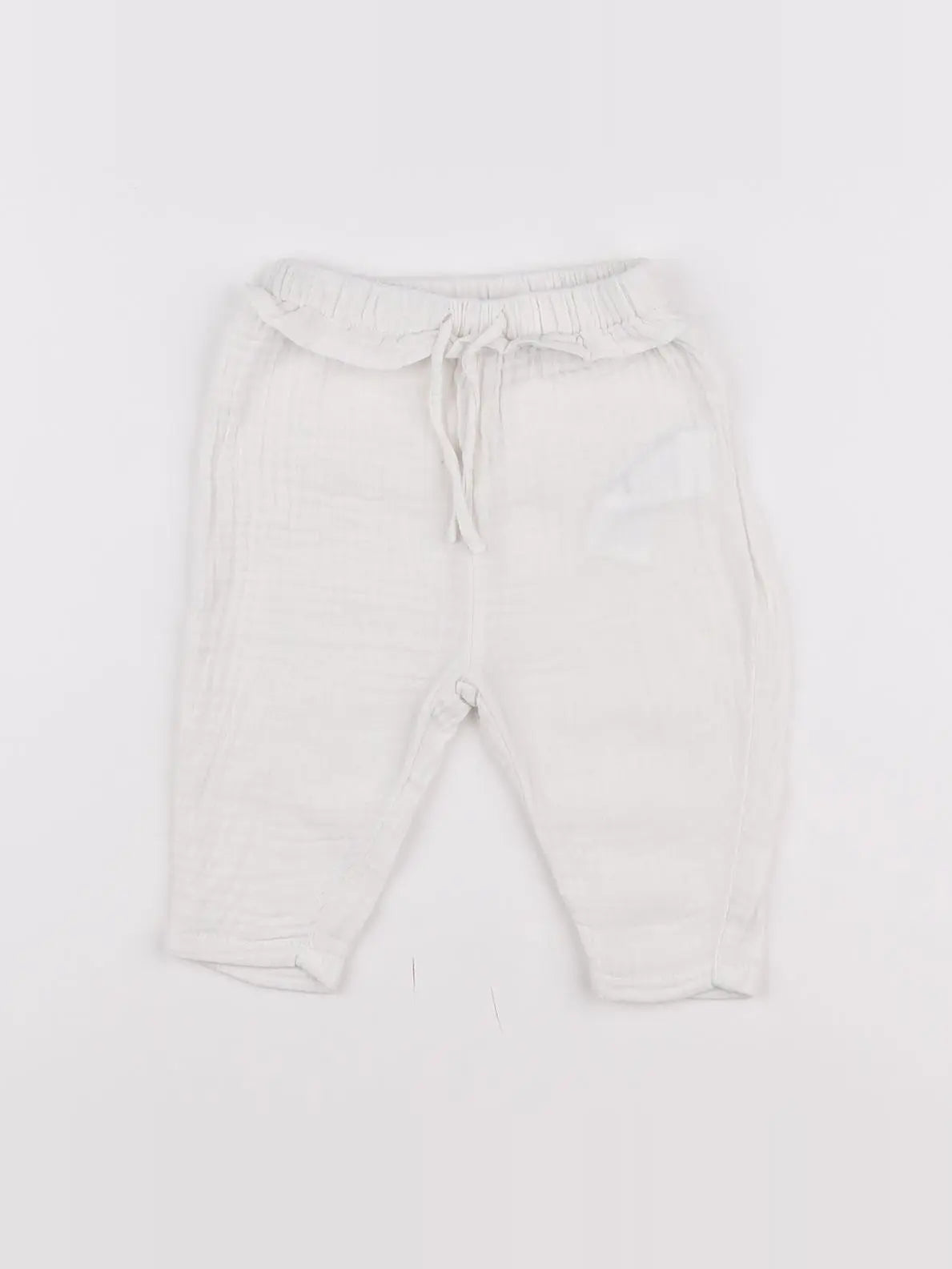 Vertbaudet - pantalon blanc - 6 mois