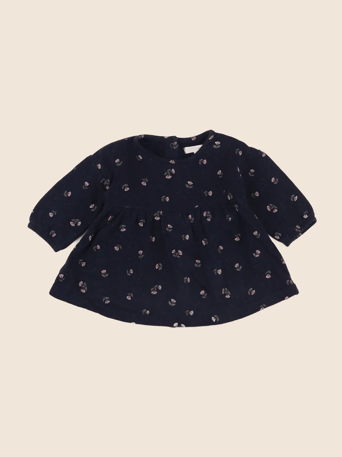 Vertbaudet - robe bleu, rose - 3 mois