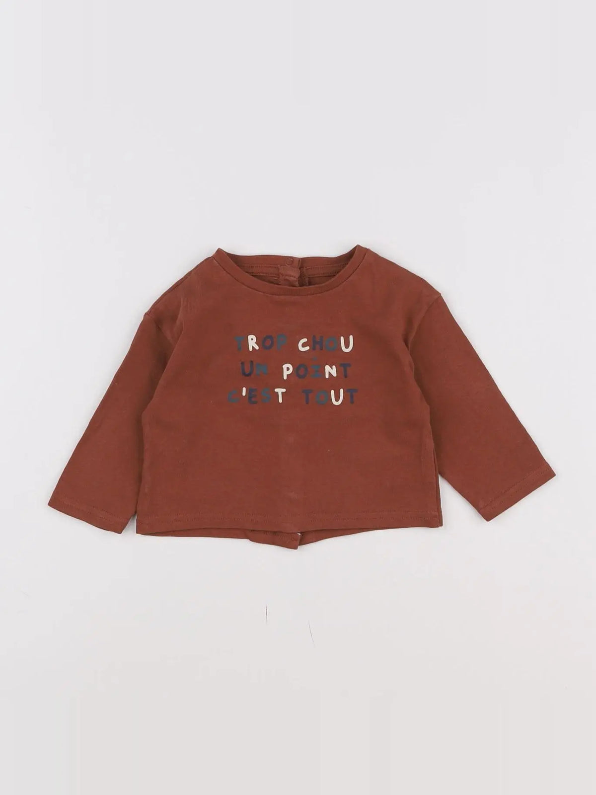 Vertbaudet - tee-shirt marron - 6 mois
