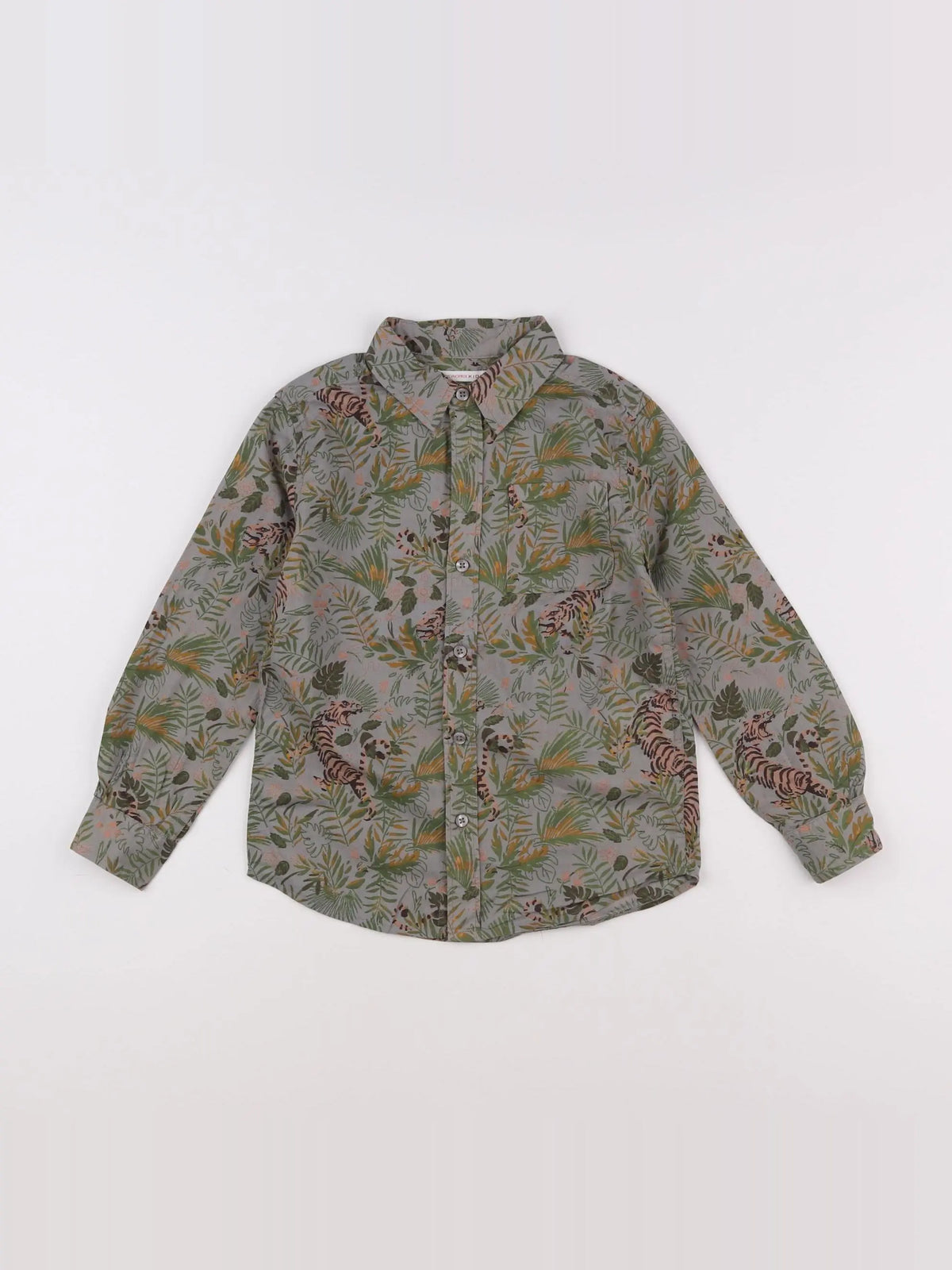 Monoprix - chemise vert, marron - 6 ans