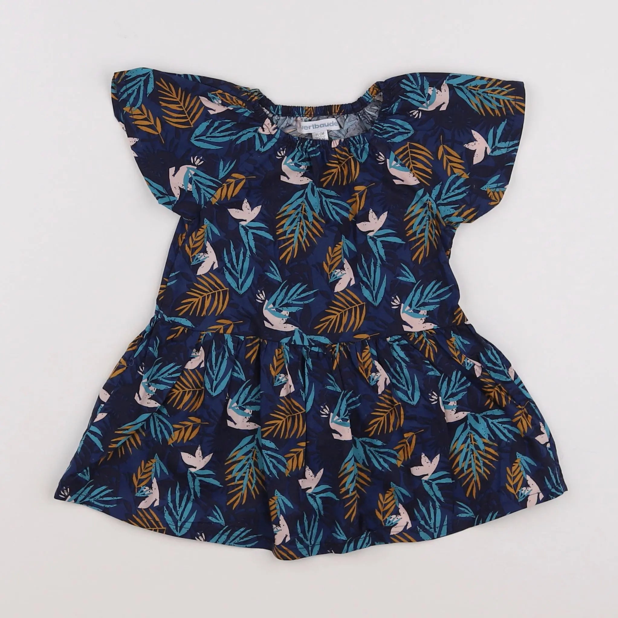 Vertbaudet - robe bleu - 9 mois