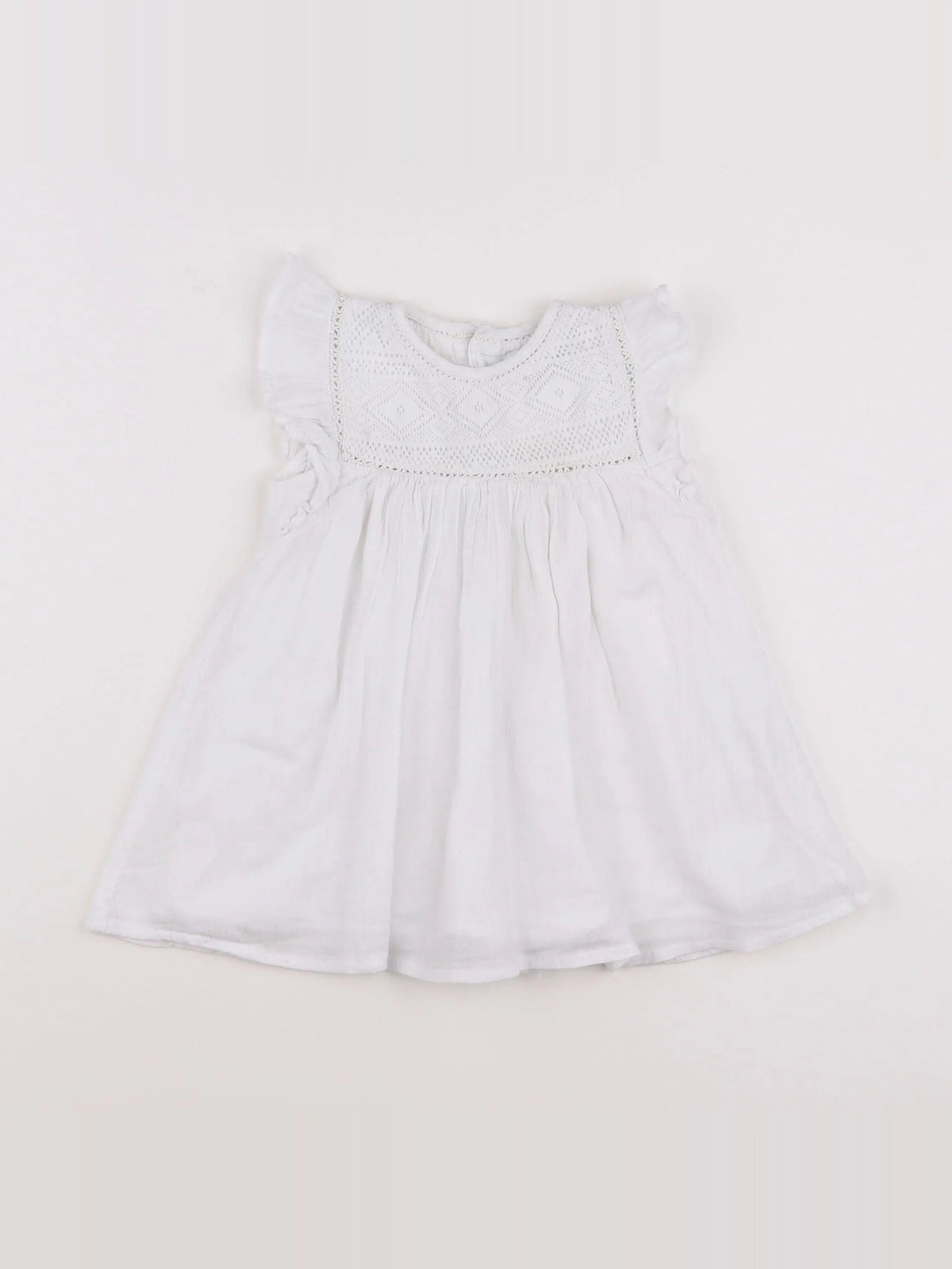 Vertbaudet - robe blanc - 9 mois