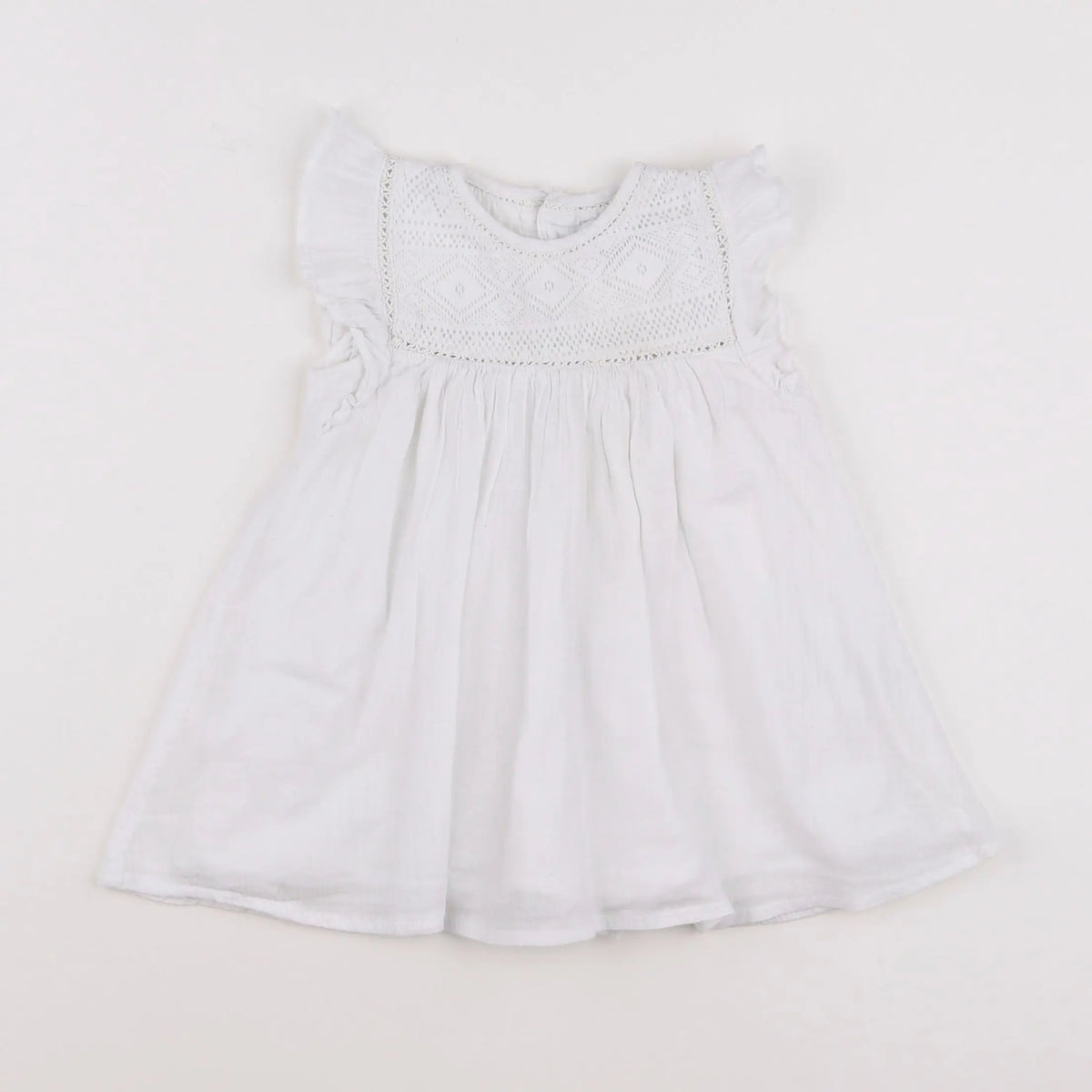 Vertbaudet - robe blanc - 9 mois