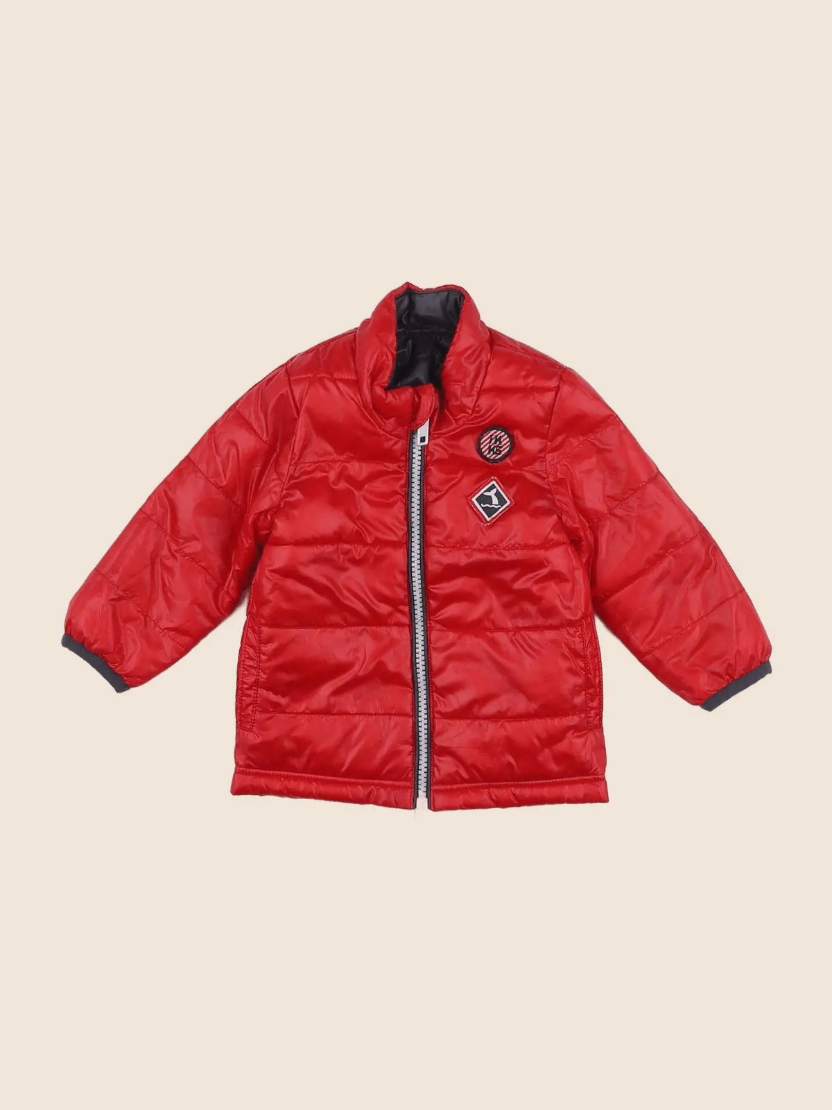 IKKS - doudoune gris, rouge - 6 mois