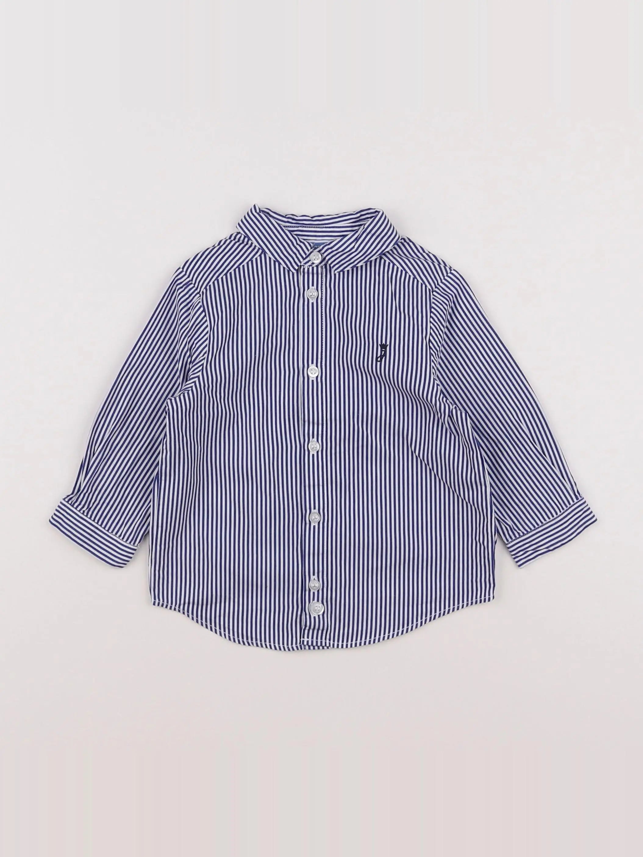 Jacadi - chemise bleu - 12 mois