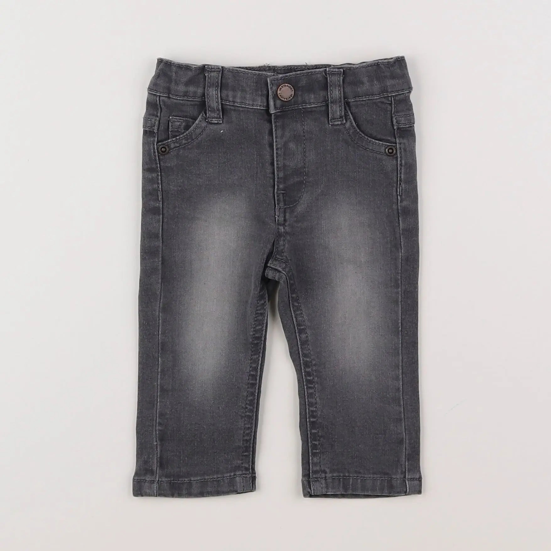Vertbaudet - jean gris - 3 mois