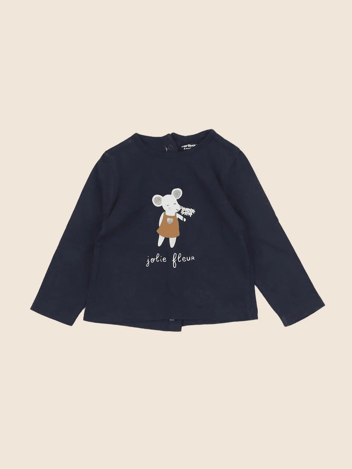 Vertbaudet - tee-shirt bleu - 6 mois