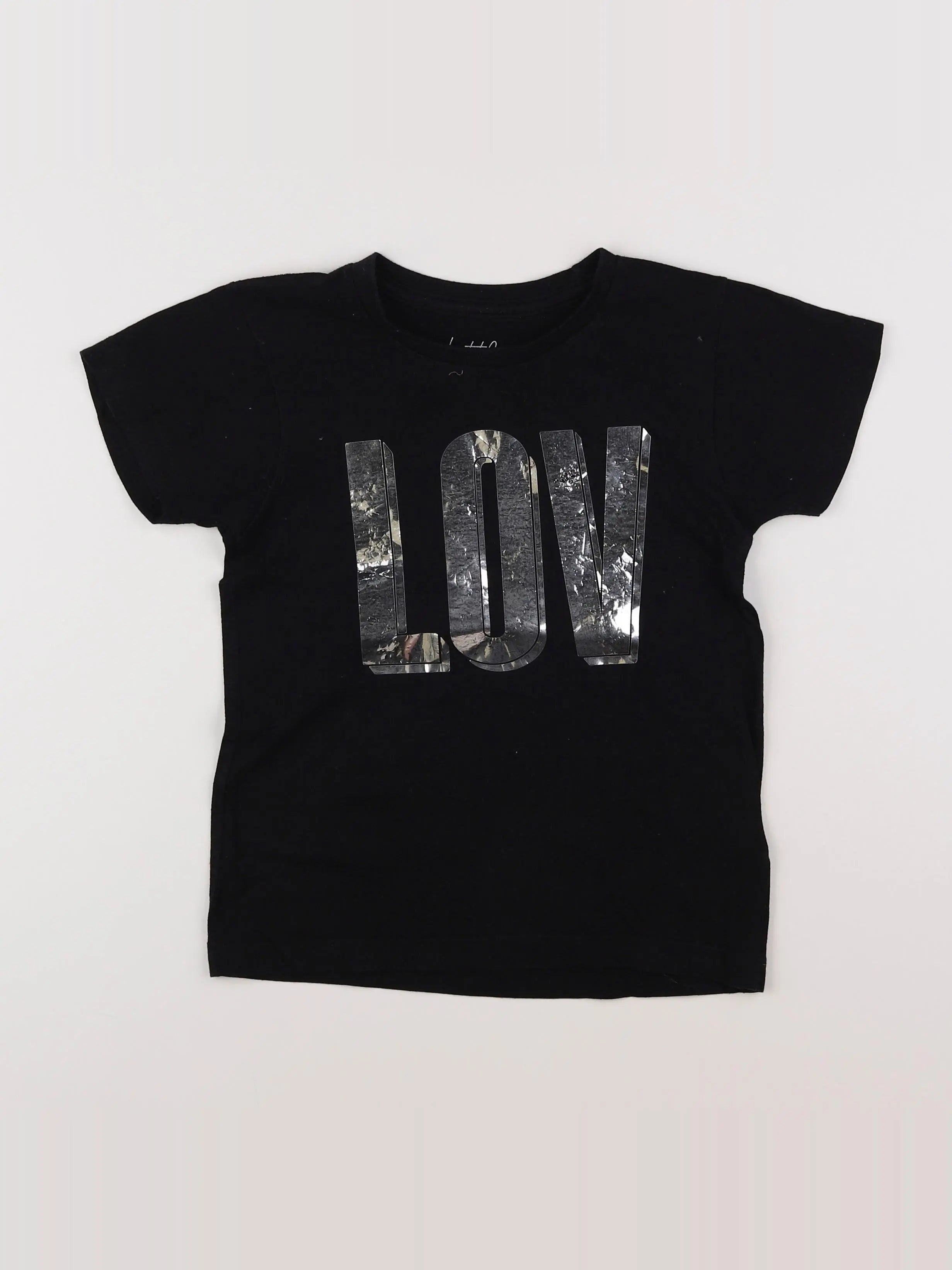 Little Eleven Paris - tee-shirt noir, argent - 8 ans