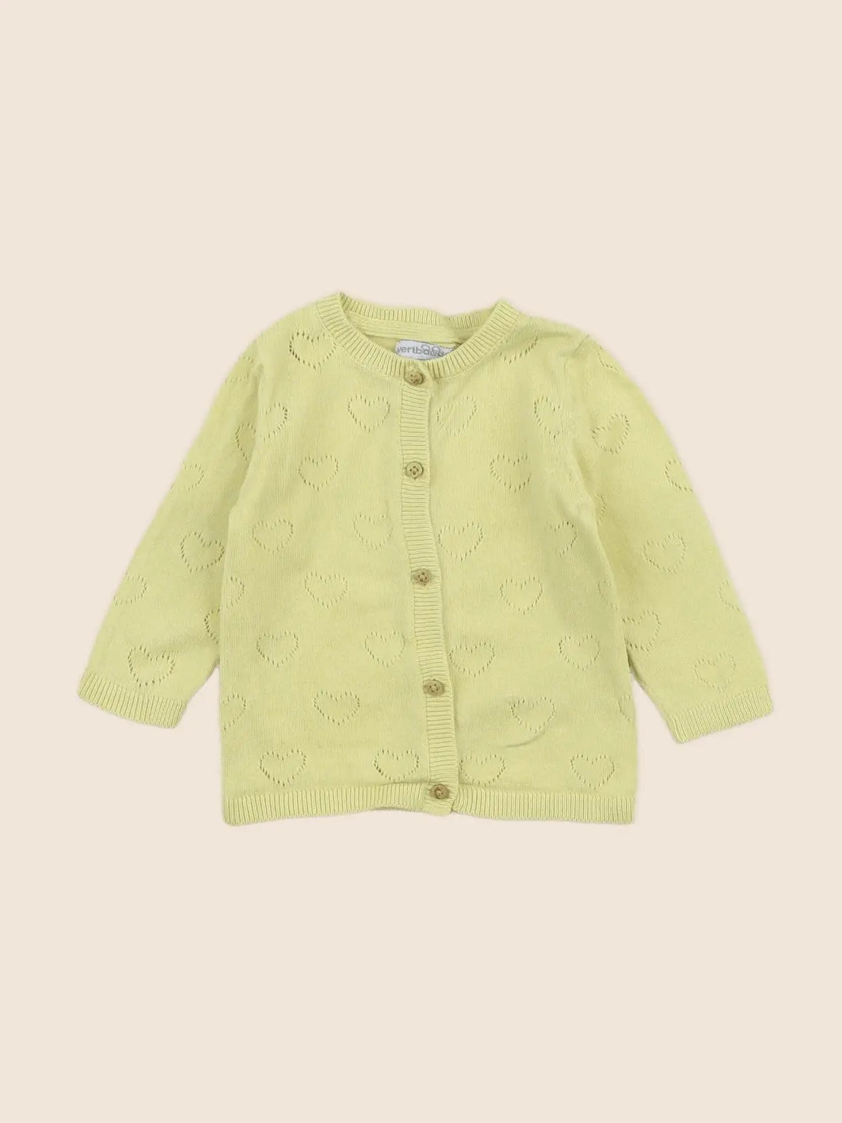 Vertbaudet - gilet jaune - 6 mois