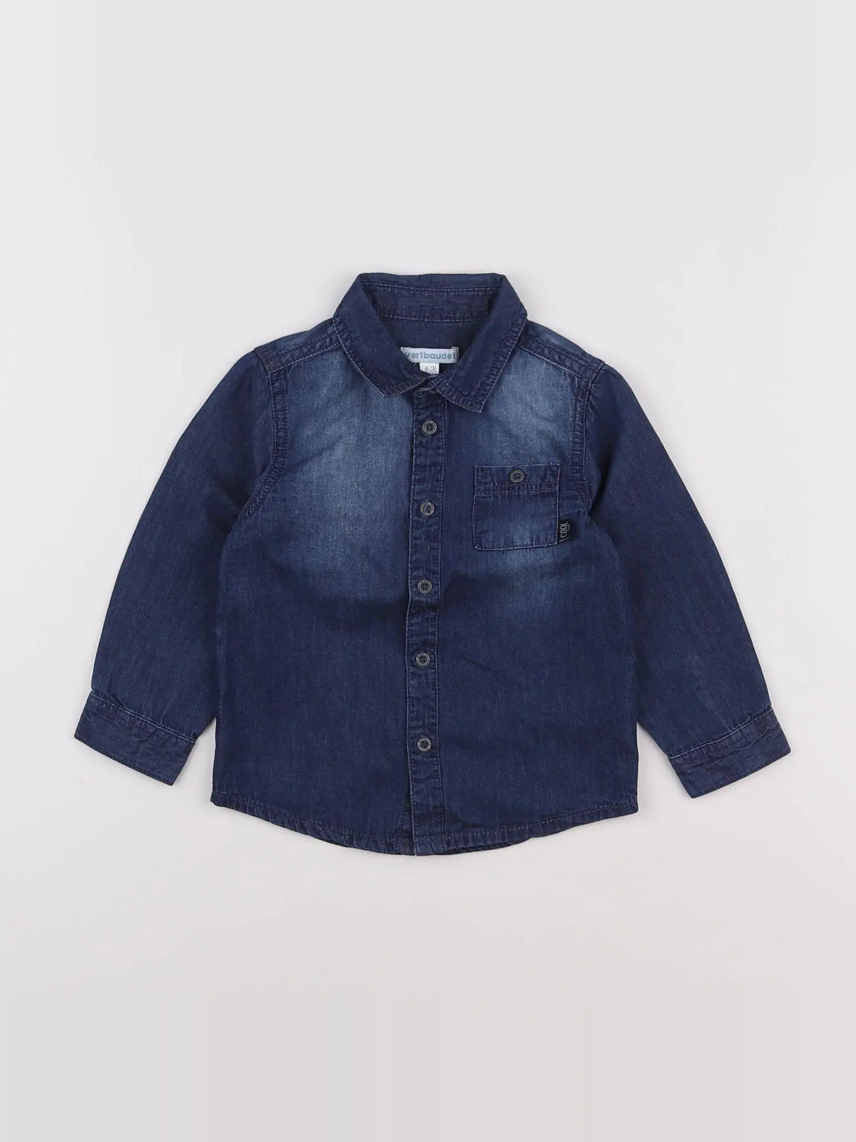 Vertbaudet - chemise bleu - 2 ans