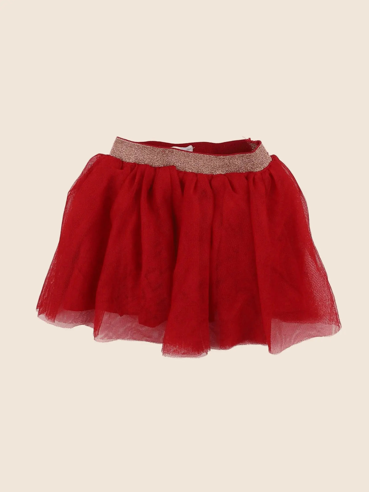 Vertbaudet - jupe rouge - 2 ans