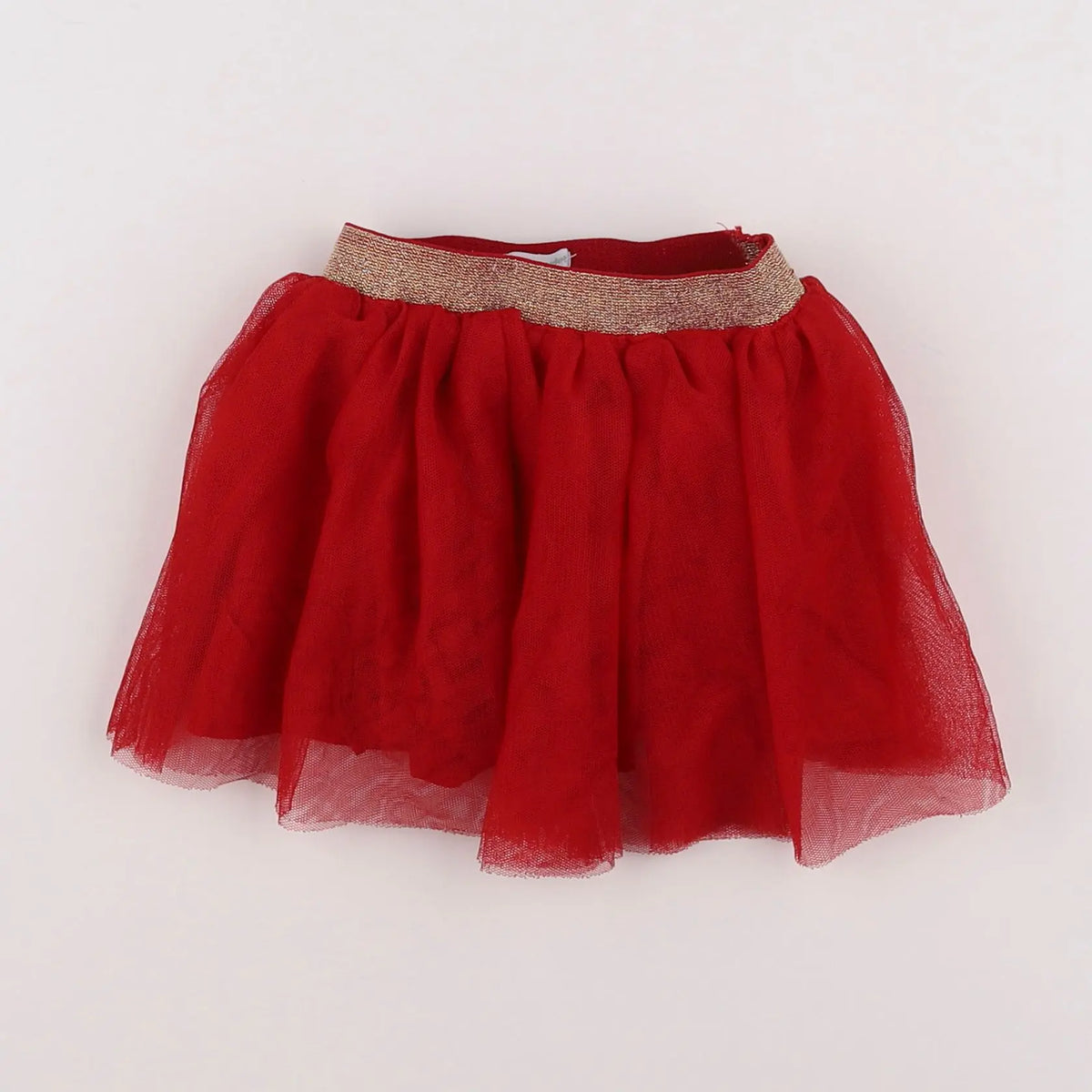 Vertbaudet - jupe rouge - 2 ans