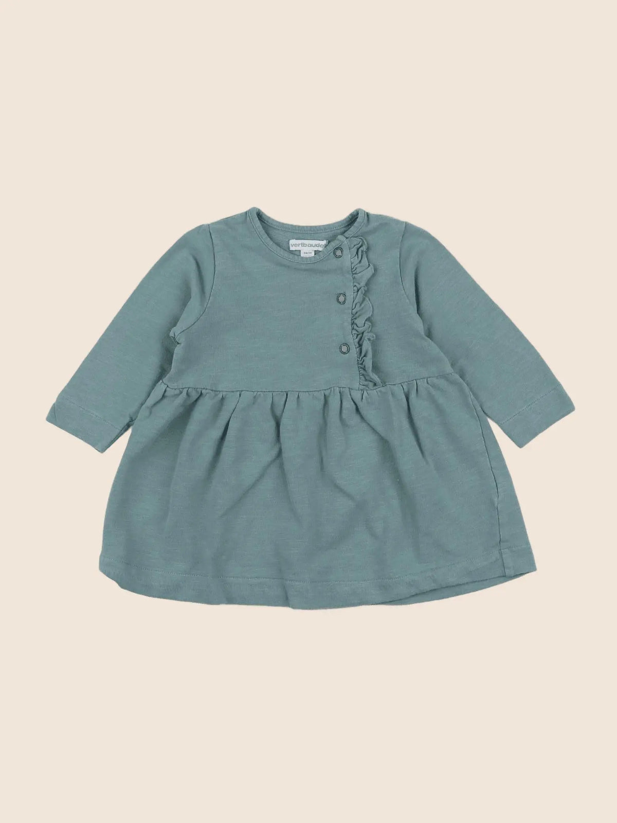 Vertbaudet - robe vert - 12 mois