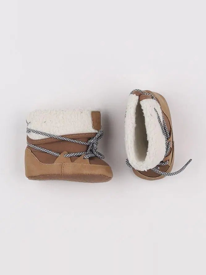 Vertbaudet - chaussons marron - pointure 17