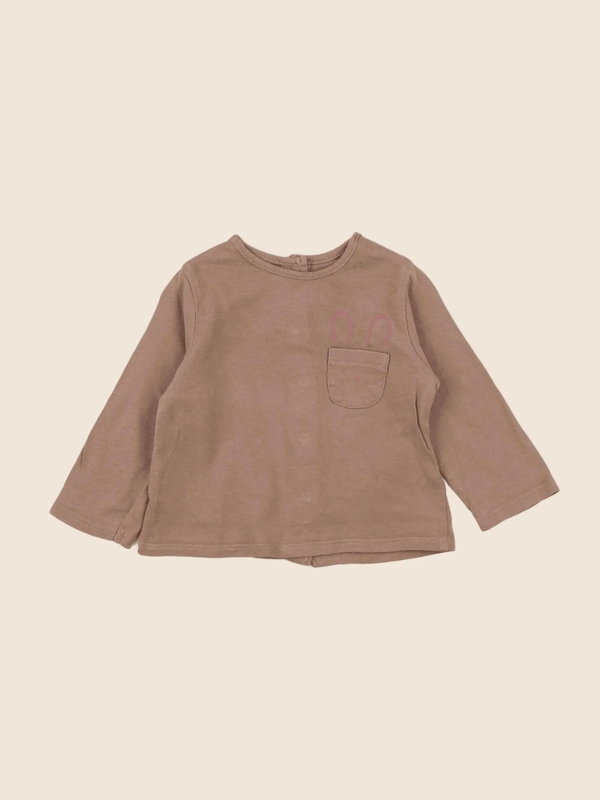 Vertbaudet - tee-shirt marron - 3 mois