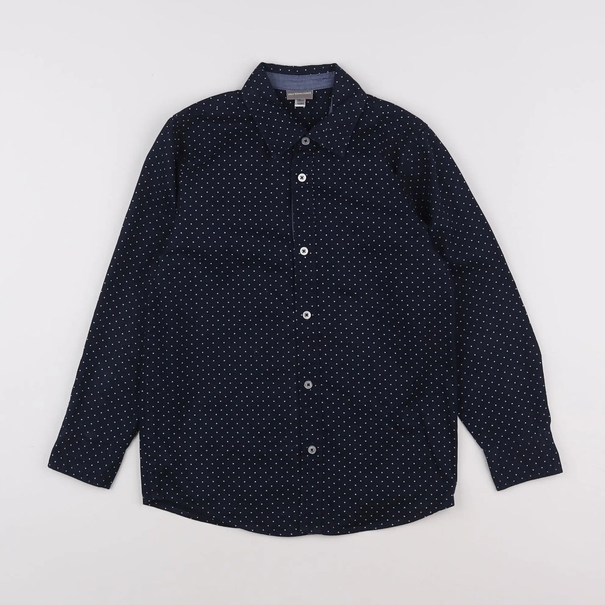 Vertbaudet - chemise bleu, blanc - 10 ans
