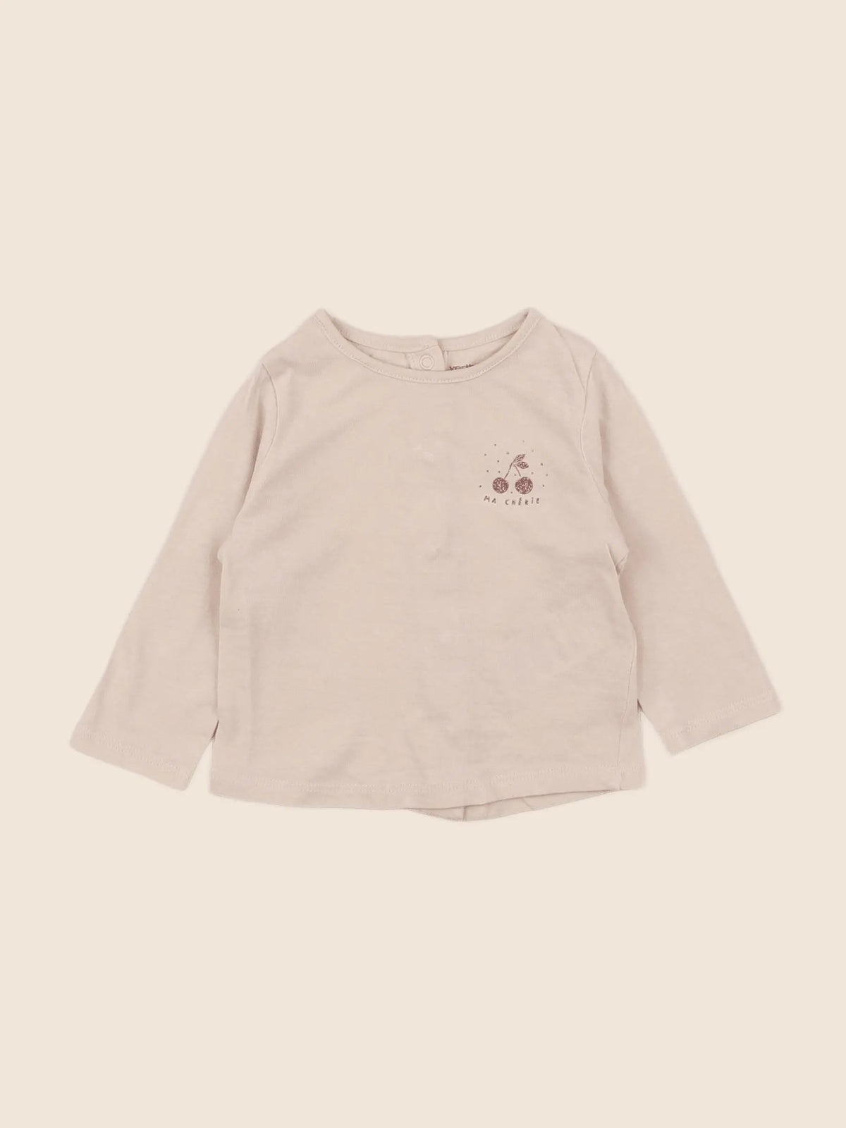 Vertbaudet - tee-shirt beige - 3 mois